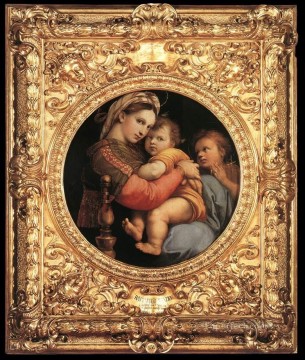 マドンナ デッラ セジョーラはルネサンスの巨匠ラファエロを額装しました Oil Paintings